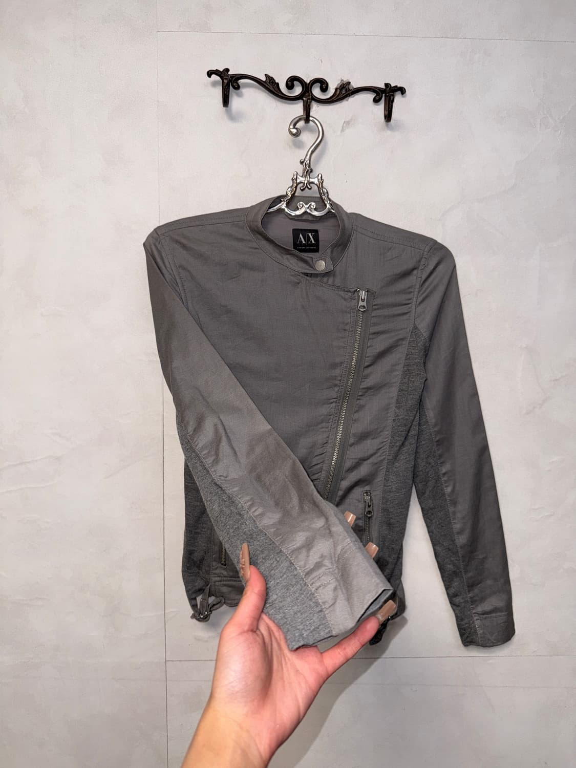 Armani Exchange gray cotton rider jacket 상품이미지2