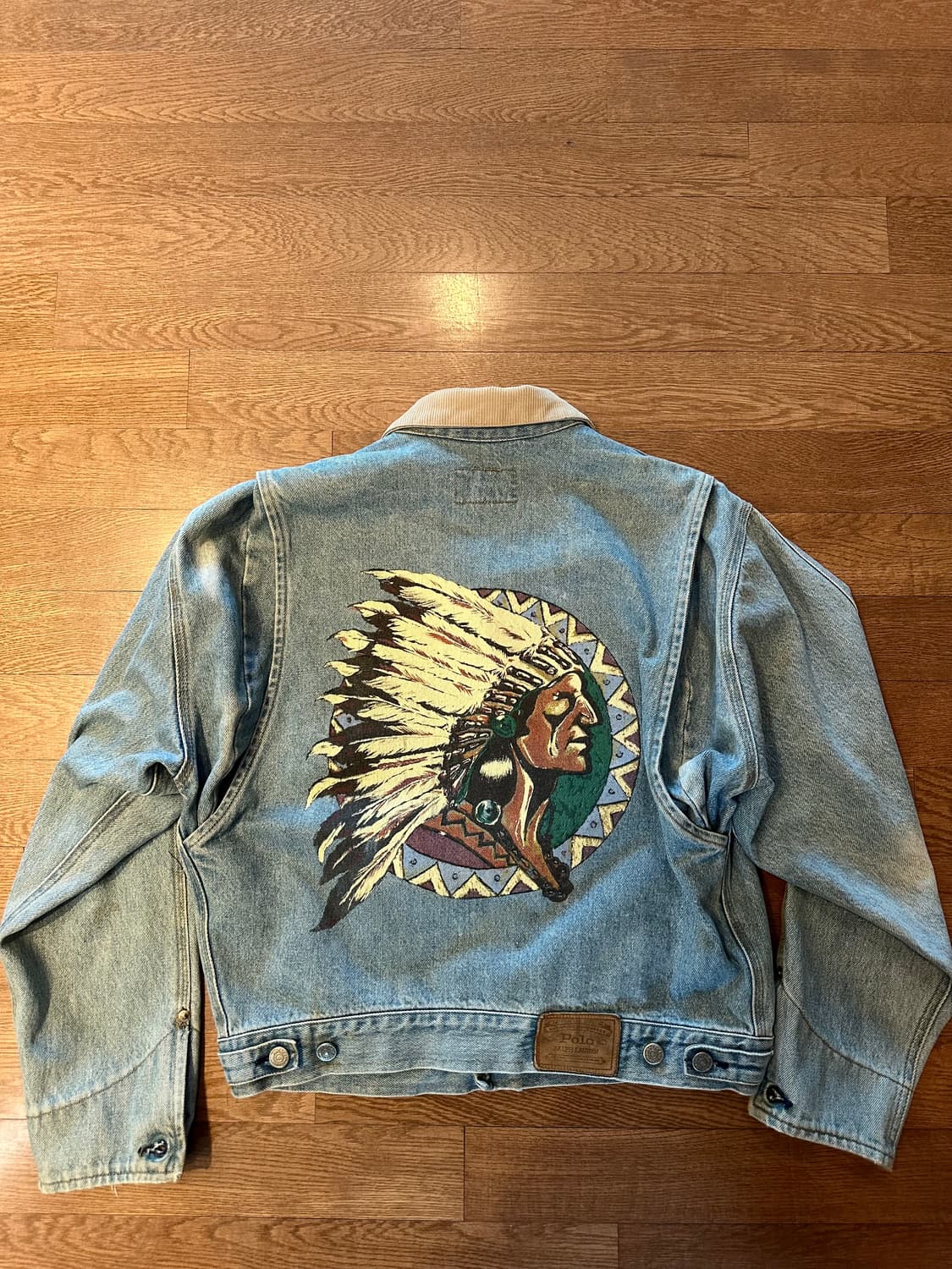 [XL(표기M)] 90s 폴로 랄프로렌 인디언헤드 빈티지 데님자켓 상품이미지1