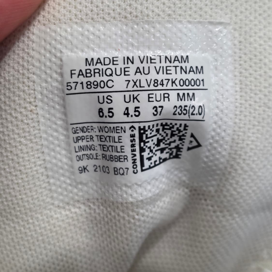 7q-2:컨버스 척테일러 올스타 하이 컷 플라워 패턴 (23.5cm) 상품이미지9