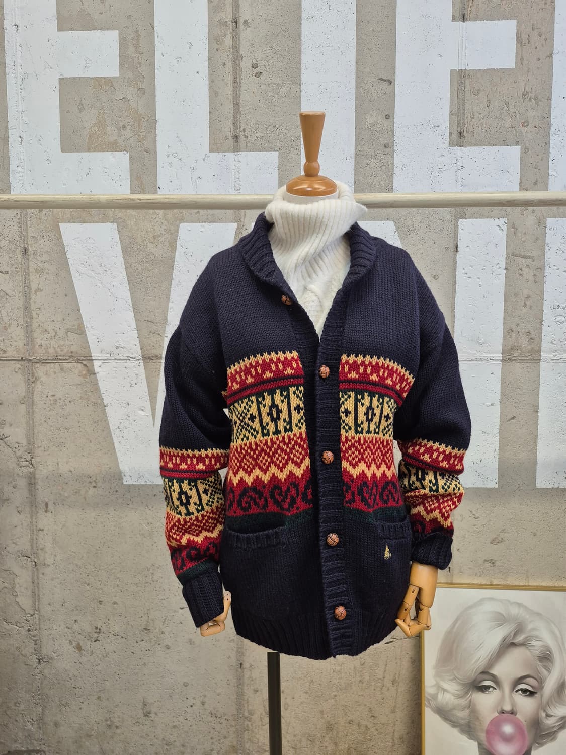 빈폴 빈티지 패턴 니트 가디건(SB4 상품이미지3
