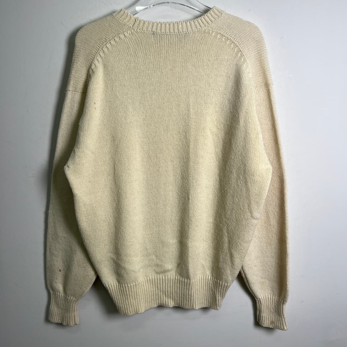 90's 꼼데가르송 옴므 아이보리 울 니트 스웨터  상품이미지6