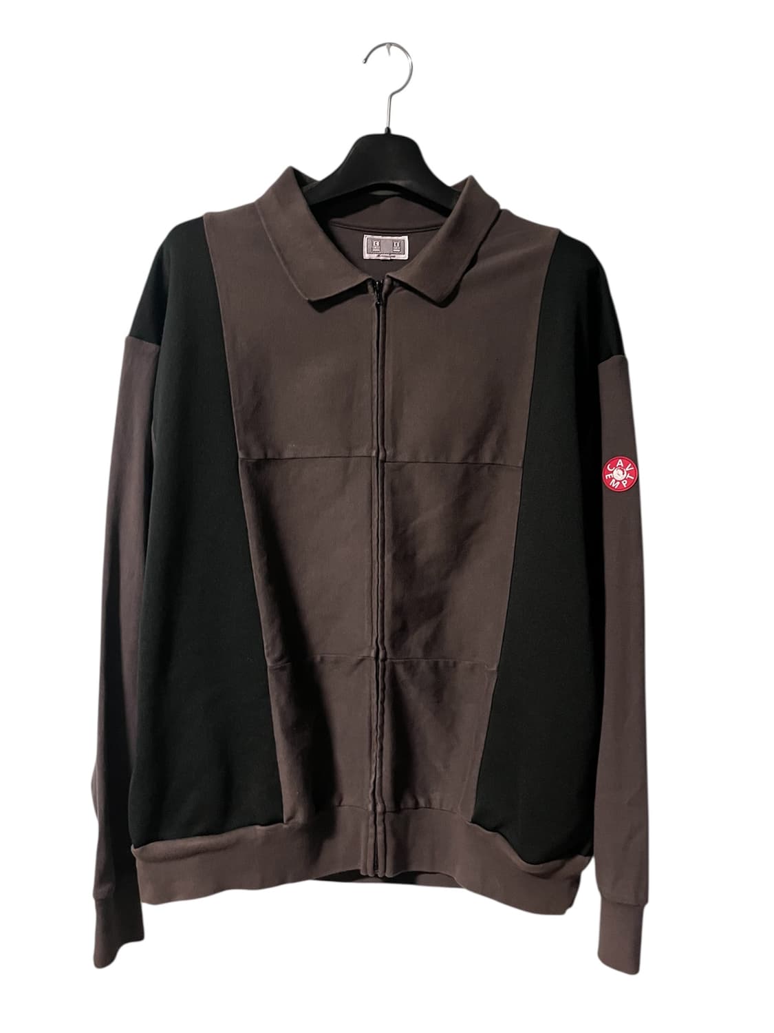 [XL] 카브엠트 패널 집업 가디건 블랙 차콜 상품이미지1