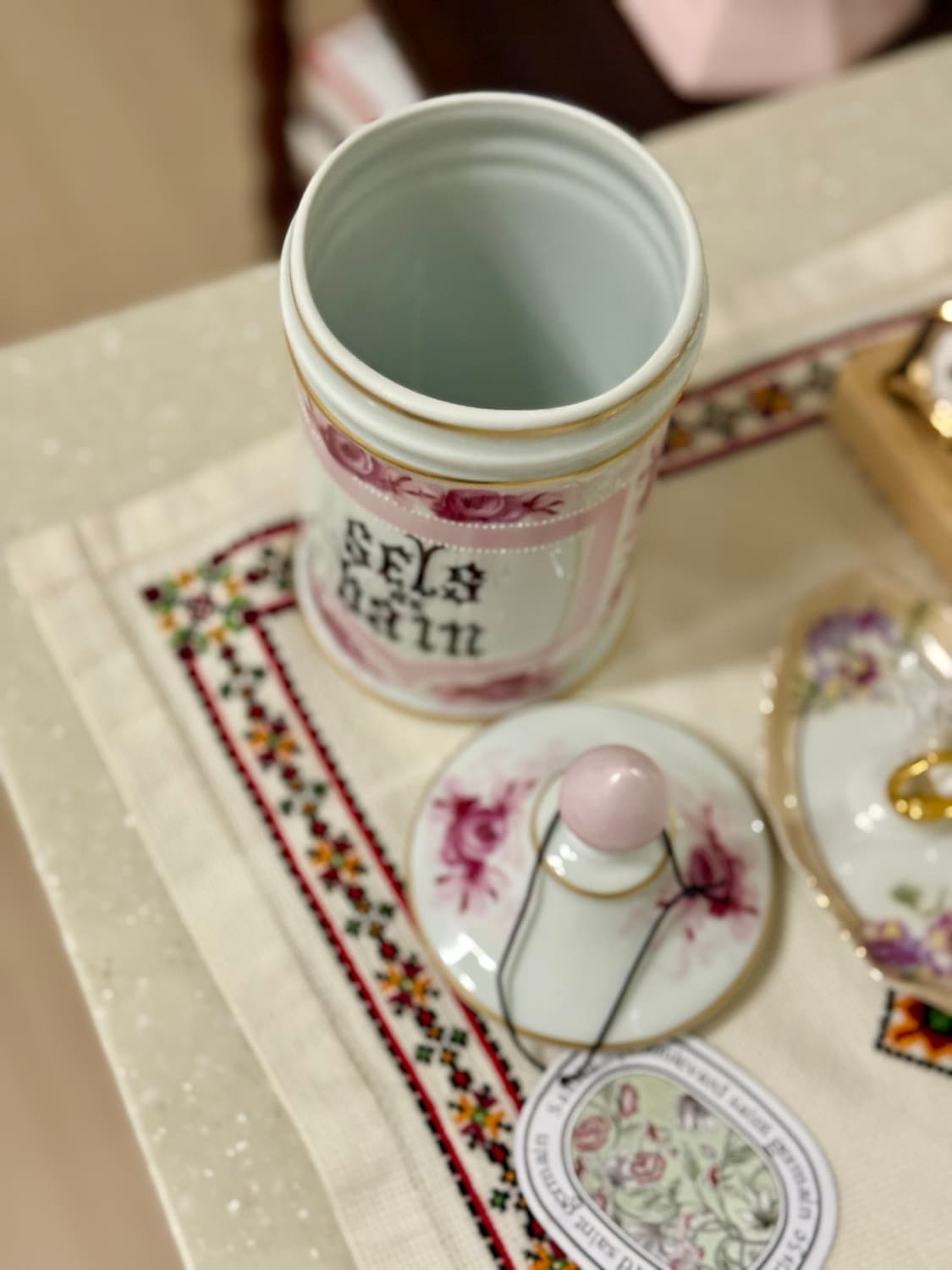 프랑스산 앤틱/빈티지 도자기 단지 판매합니다. 상품이미지5