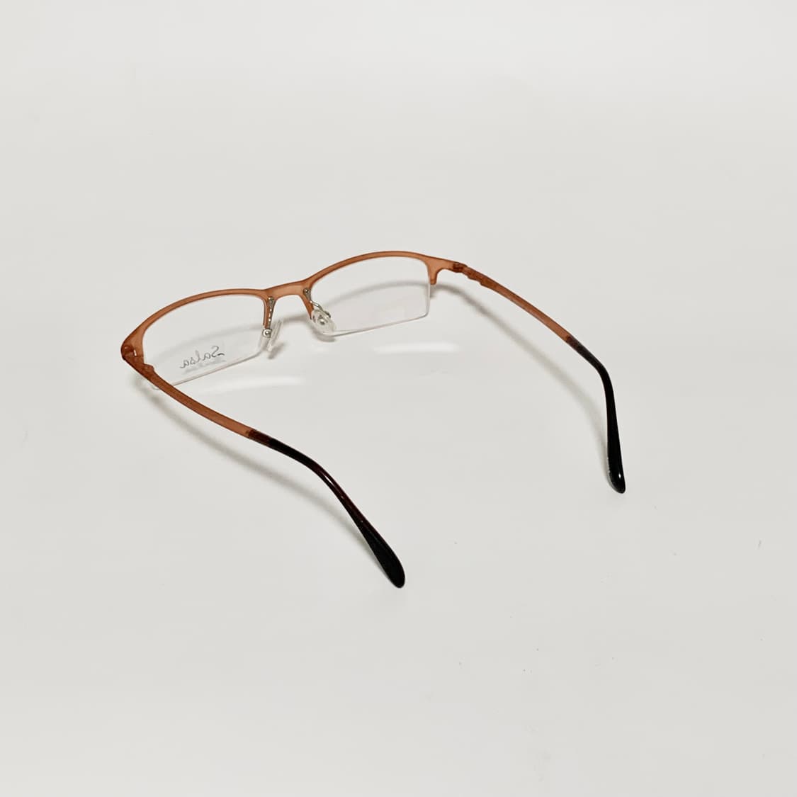 997 데드스탁 빈티지안경 반무테 초경량 매트브라운 픽키 상품이미지5