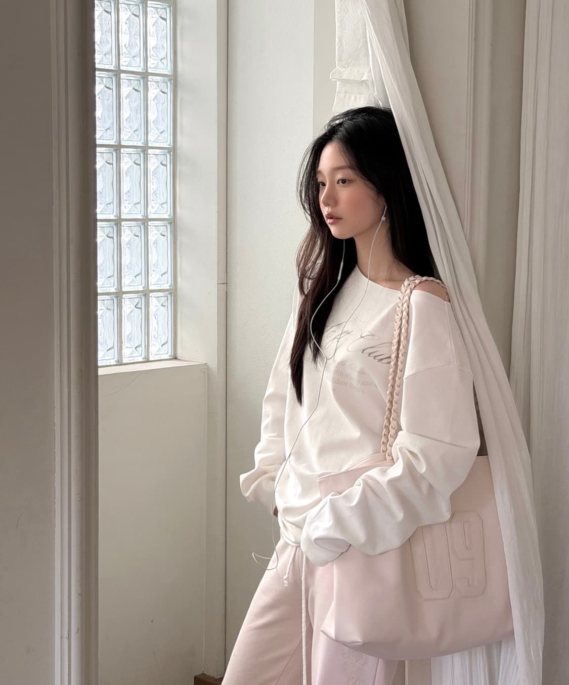 택O) 클리시어 09 넘버링 레더백 핑크 상품이미지2