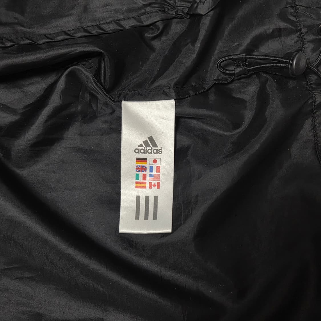 Adidas 아디다스 00s 블랙 리플렉티브 백삼선 올드스쿨 바람막이 자 상품이미지6