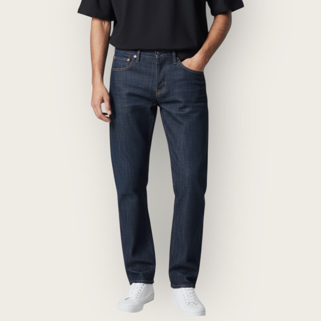 32/ 버버리 브릿 레더 백패치 스탠다드 데님팬츠 상품이미지1