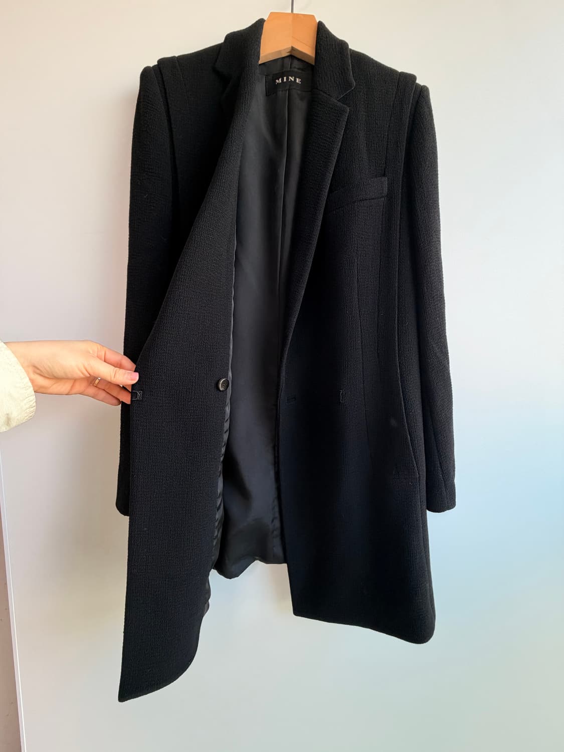 MINE 마인 ((한섬)) 메이드인이테리  블랙 자켓 상품이미지8