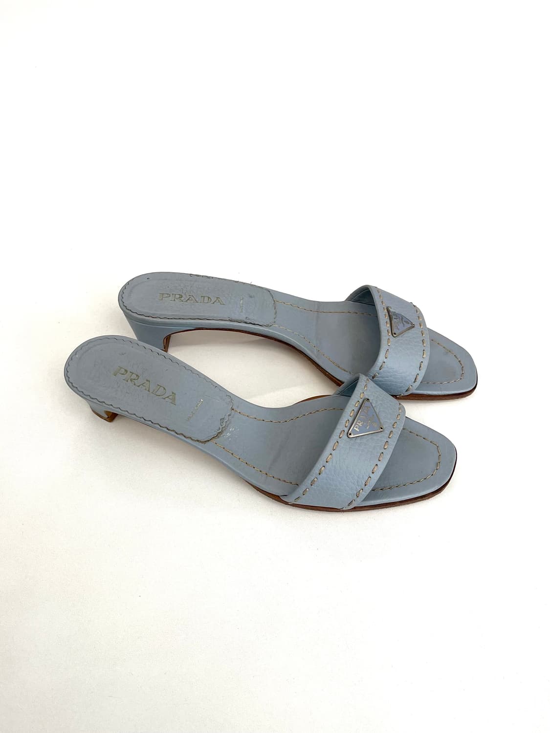 프라다 레더 키튼힐 뮬 상품이미지3