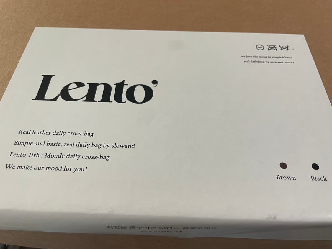 (새상품) 슬로우앤드 Lento 렌토 소가죽 크로스백 숄더백 상품이미지5