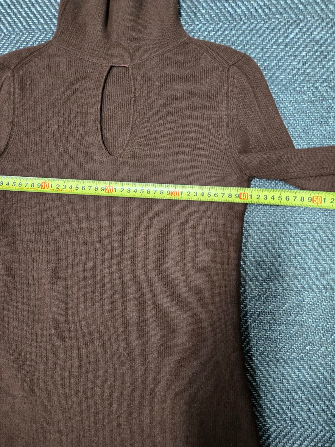 한섬 랑방 골지 니트 원피스 모100%원피스 브라운 상품이미지5