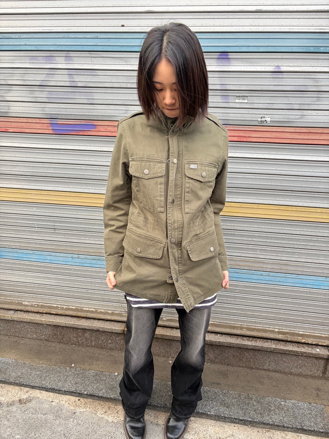 Diesel 카키 밀리터리 필드 자켓 상품이미지2
