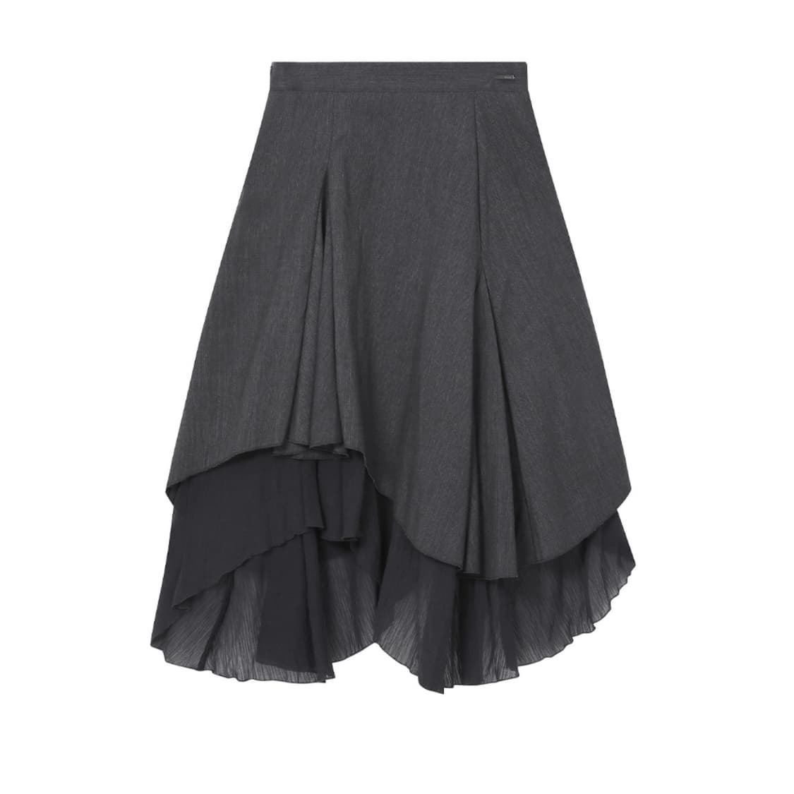 미세키 서울 언발란스 레이어드 스커트 차콜 상품이미지1