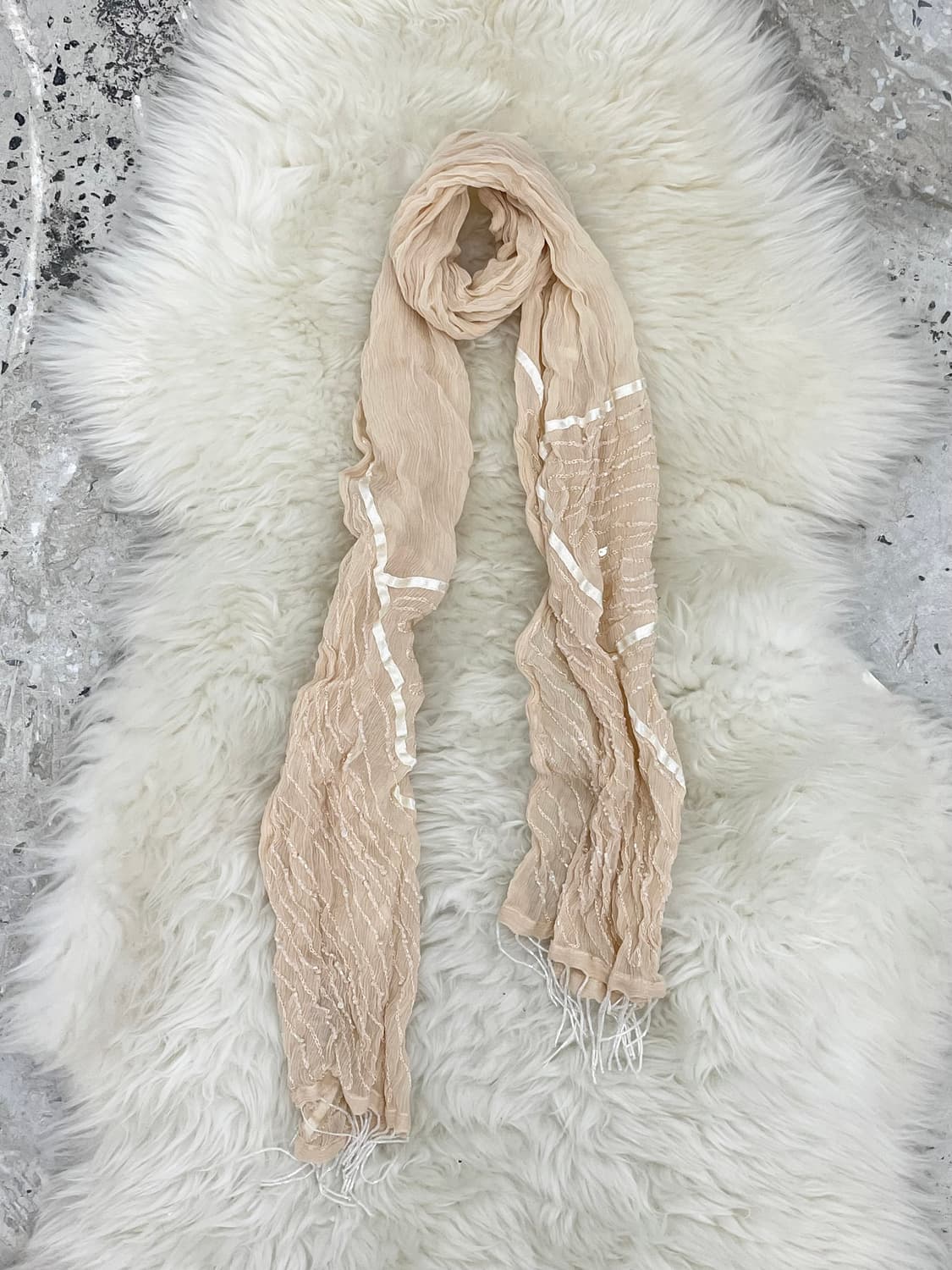 페어리 실크 비즈 수술 머플러  상품이미지5