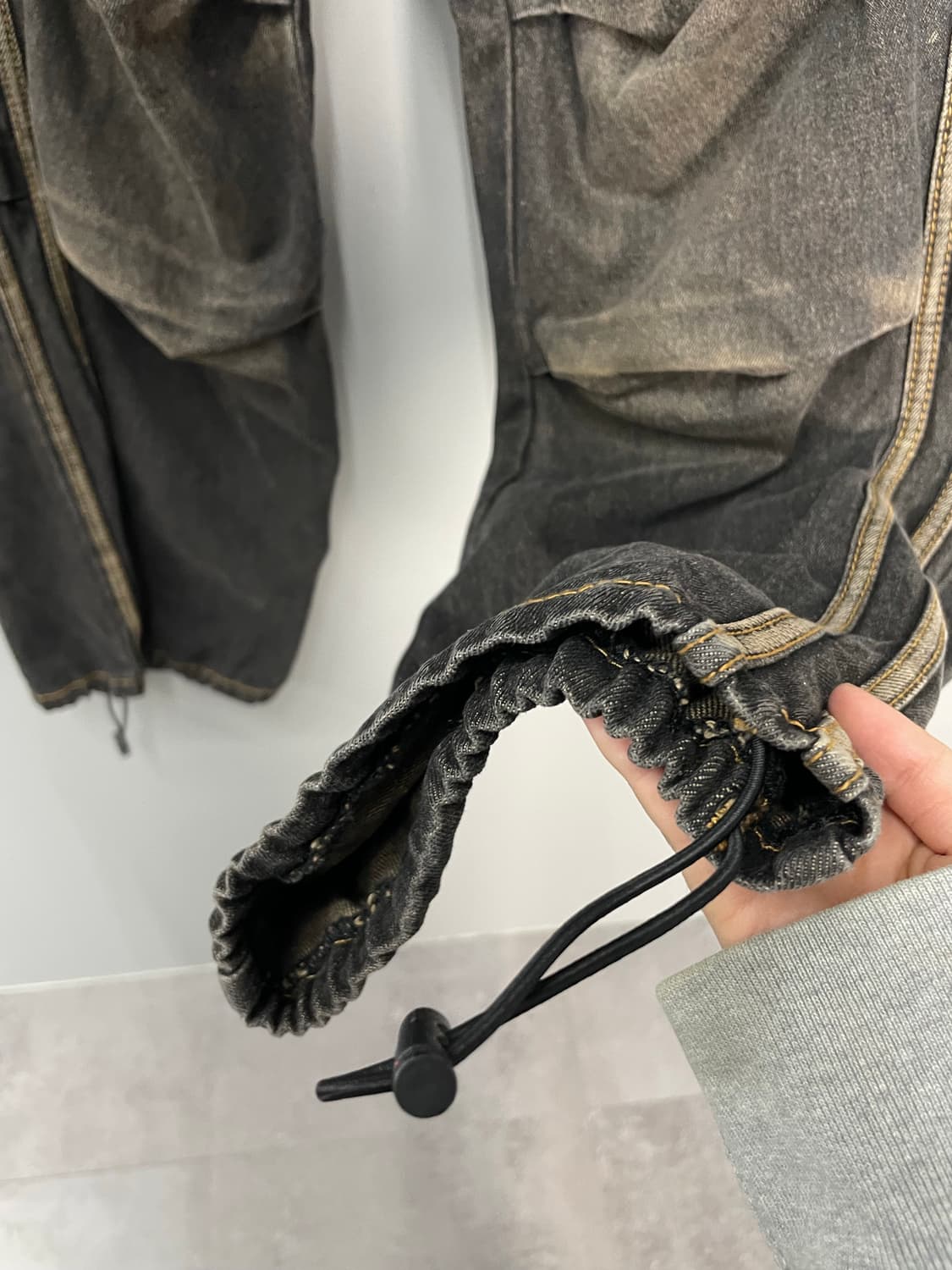 트릴리온 파라슈트 트랙 라인 밴딩 데님 팬츠 H1524 상품이미지5