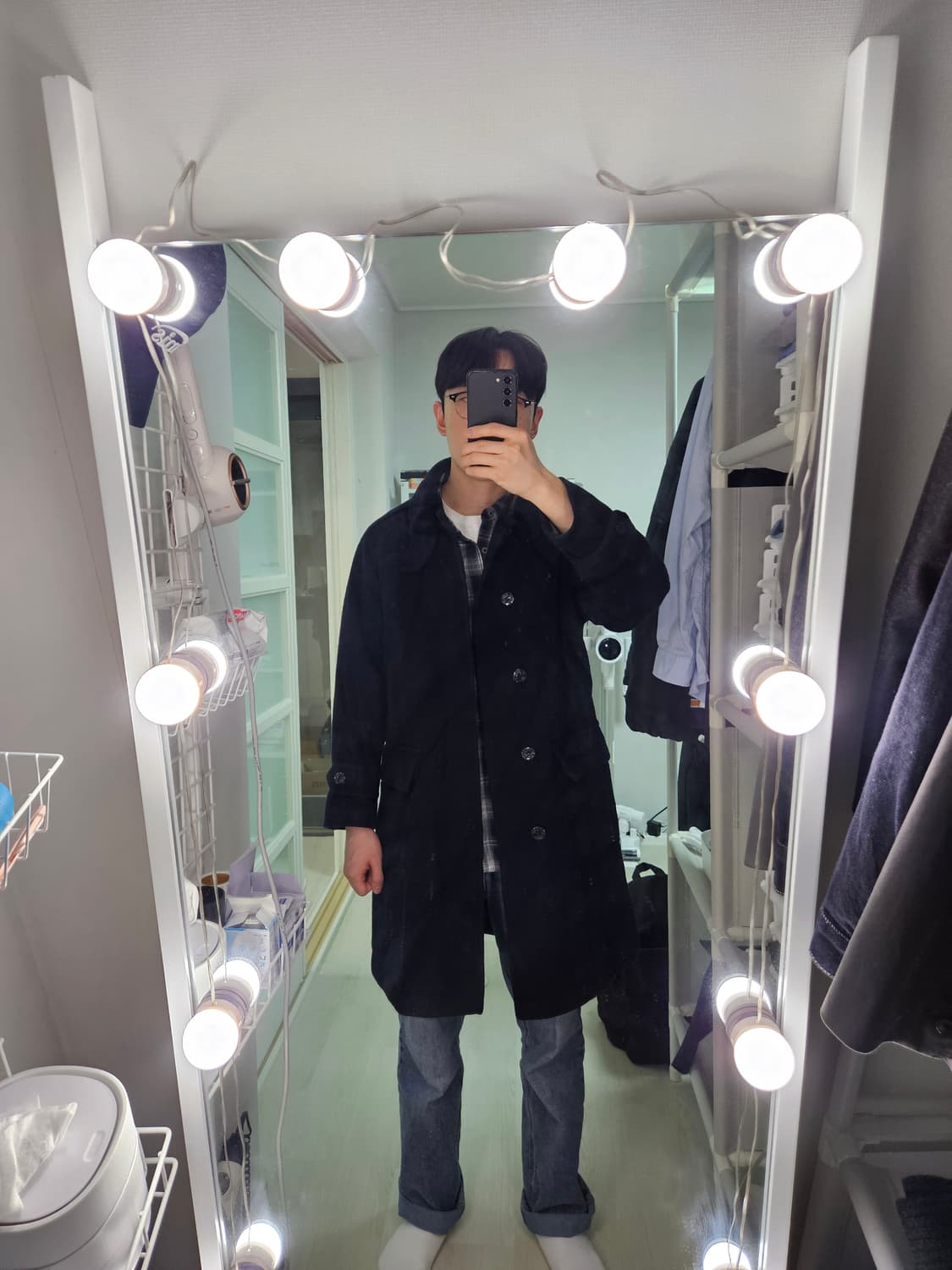 [급매] 어나더오피스 발마칸 투어리스트 코트(자켓) 네이비 01사이즈 상품이미지7