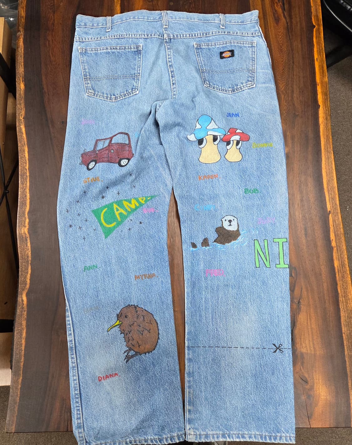 디키즈 핸드드로잉 데님팬츠 상품이미지2