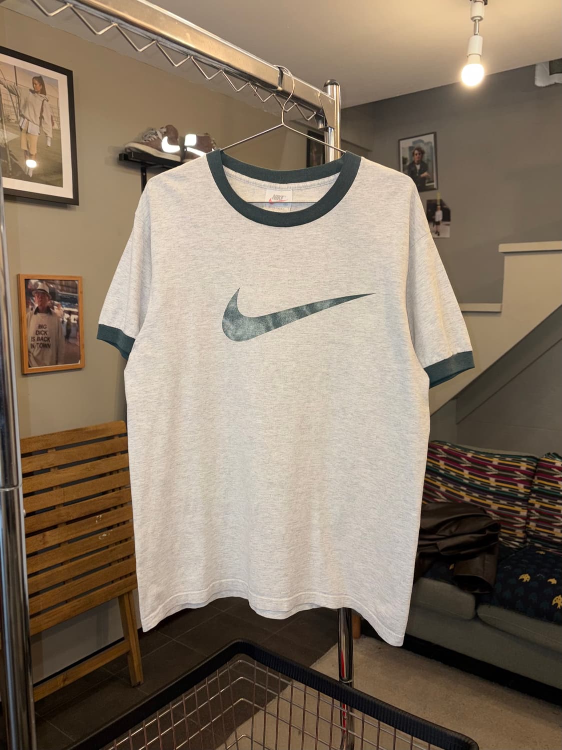 90’s Nike big swoosh logo faded T-shirt 상품이미지3