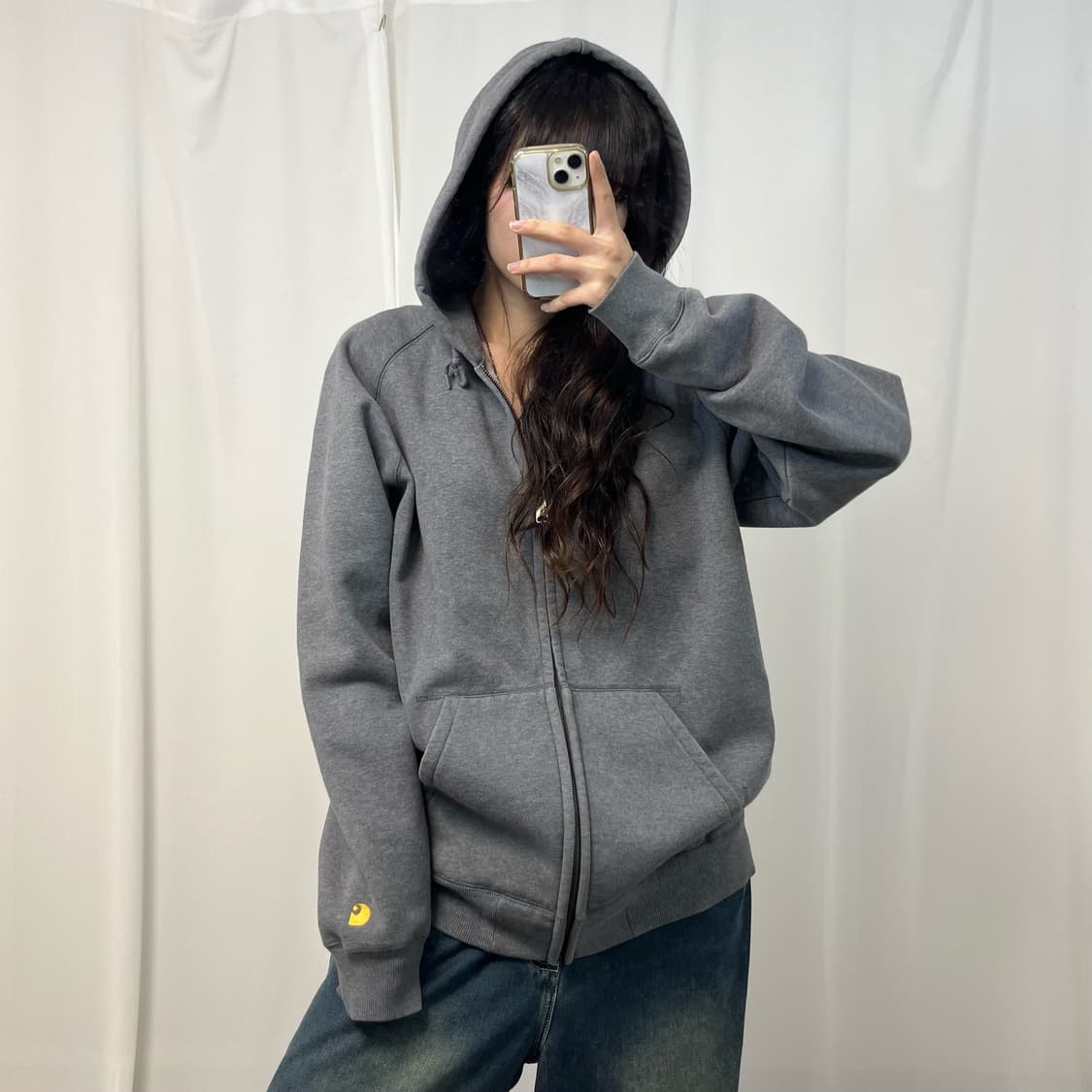 Carhartt gray hood zip-up 상품이미지1