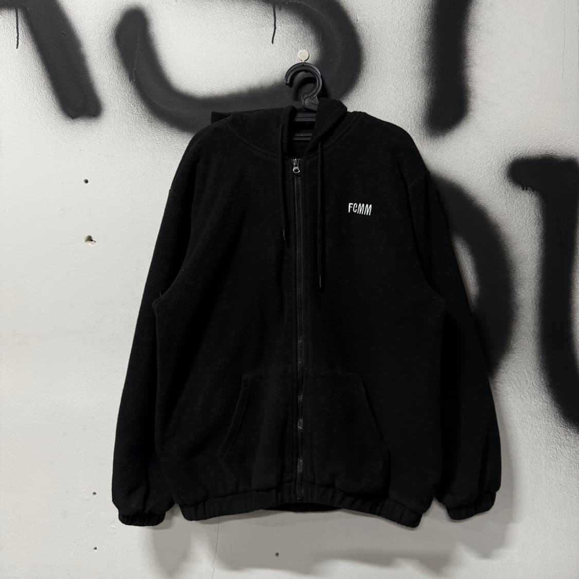 FCMM 빅 자수 로고 퀼팅 플리스 집업 후디 자켓 상품이미지2