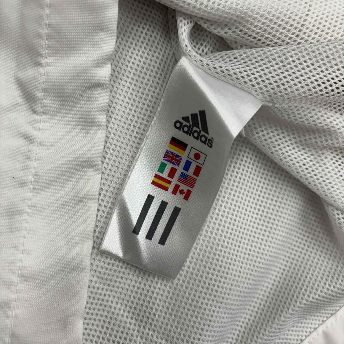 아디다스 올드스쿨 화이트 윈드브레이커 자켓 바람막이 희귀져지(95) 상품이미지5