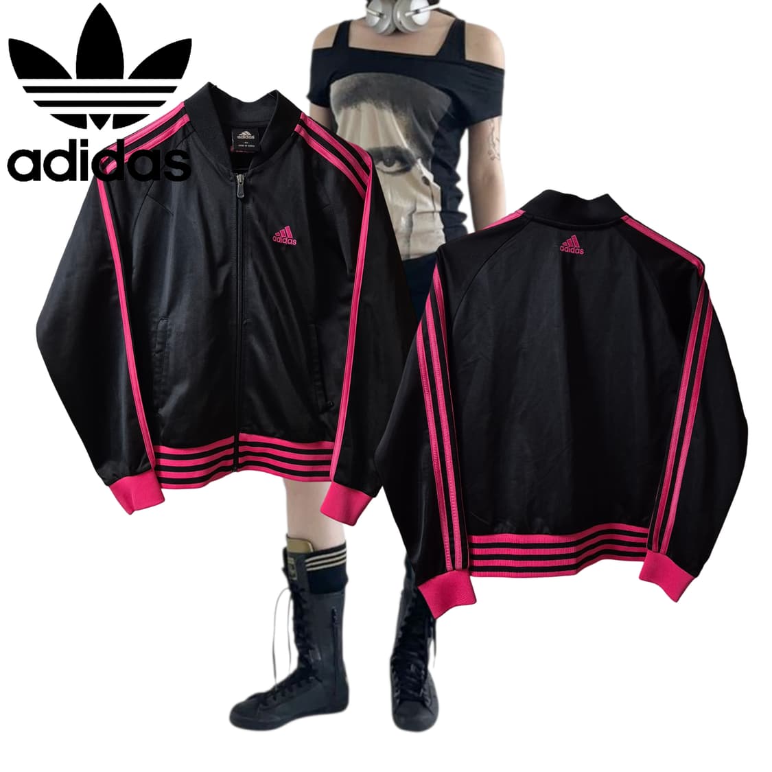 ADIDAS y2k pink track jersey zip-up 상품이미지1