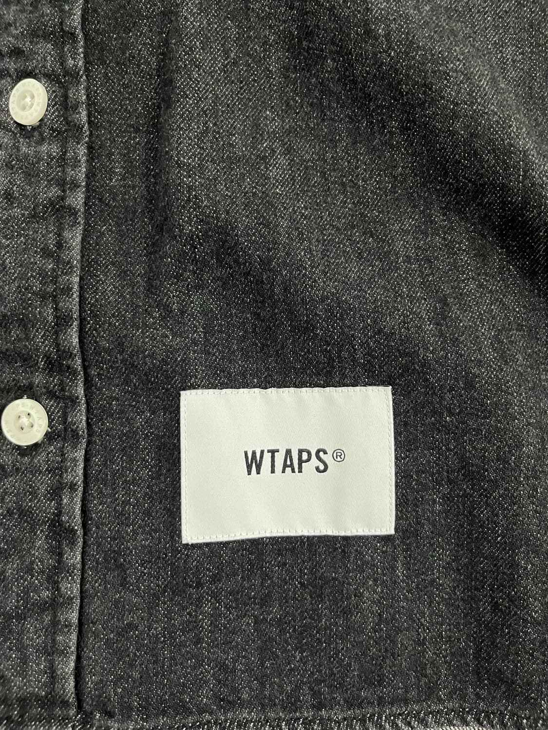 더블탭스 23FW BD 04 데님 셔츠 블랙 01 상품이미지7