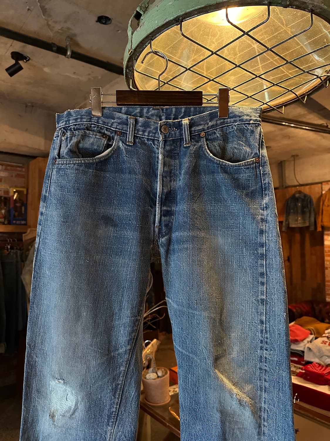 70s USA 빈티지 리바이스501 66전기 셀비지 데님 팬츠 상품이미지2