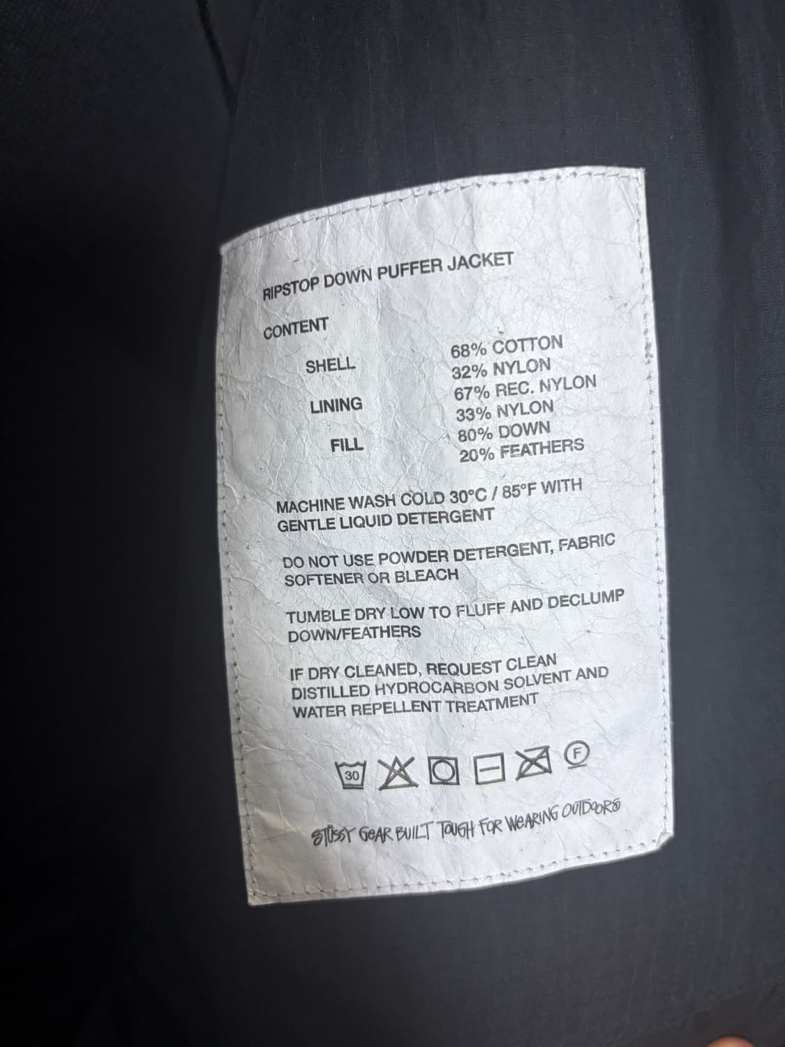 스투시 립스탑 다운 푸퍼자켓 남성s 상품이미지3