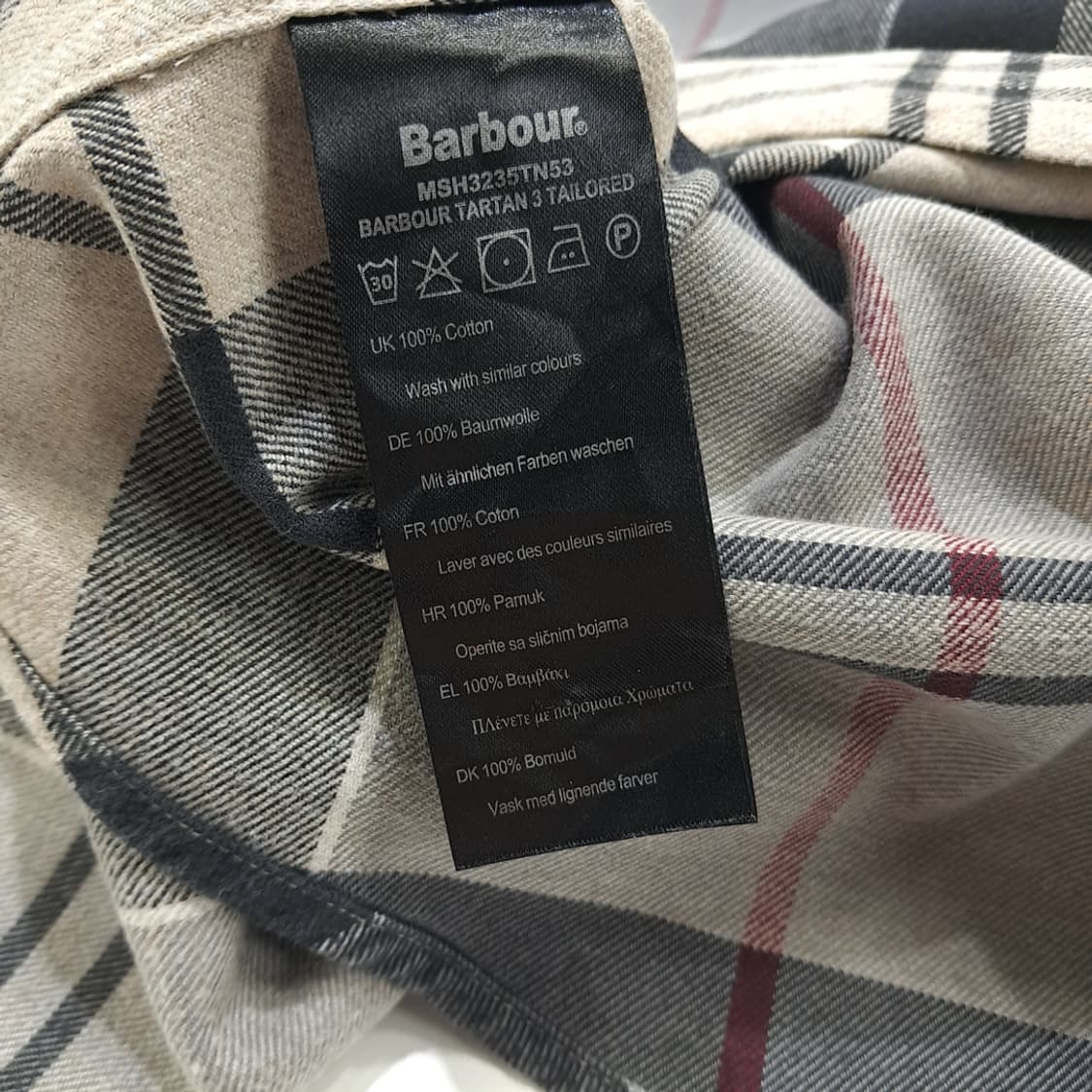 CN953 XL 바버 클래식 타탄체크 플란넬 긴팔 셔츠 남방 상품이미지6