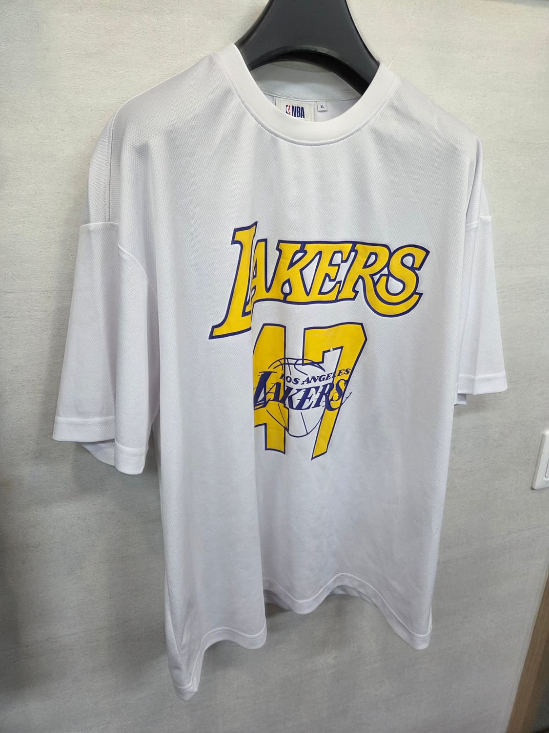 Nba la 레이커스 폴리 기능성 오버핏 반팔 xl 상품이미지6