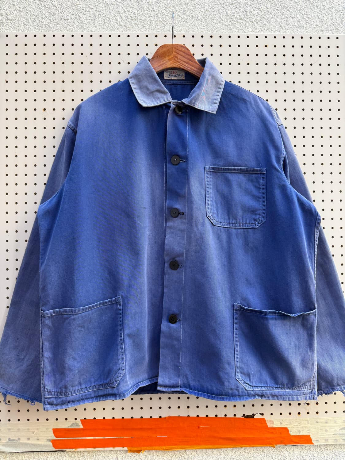 1970s HARD FADED VINTAGE WASHED 프렌치워크자켓 상품이미지4