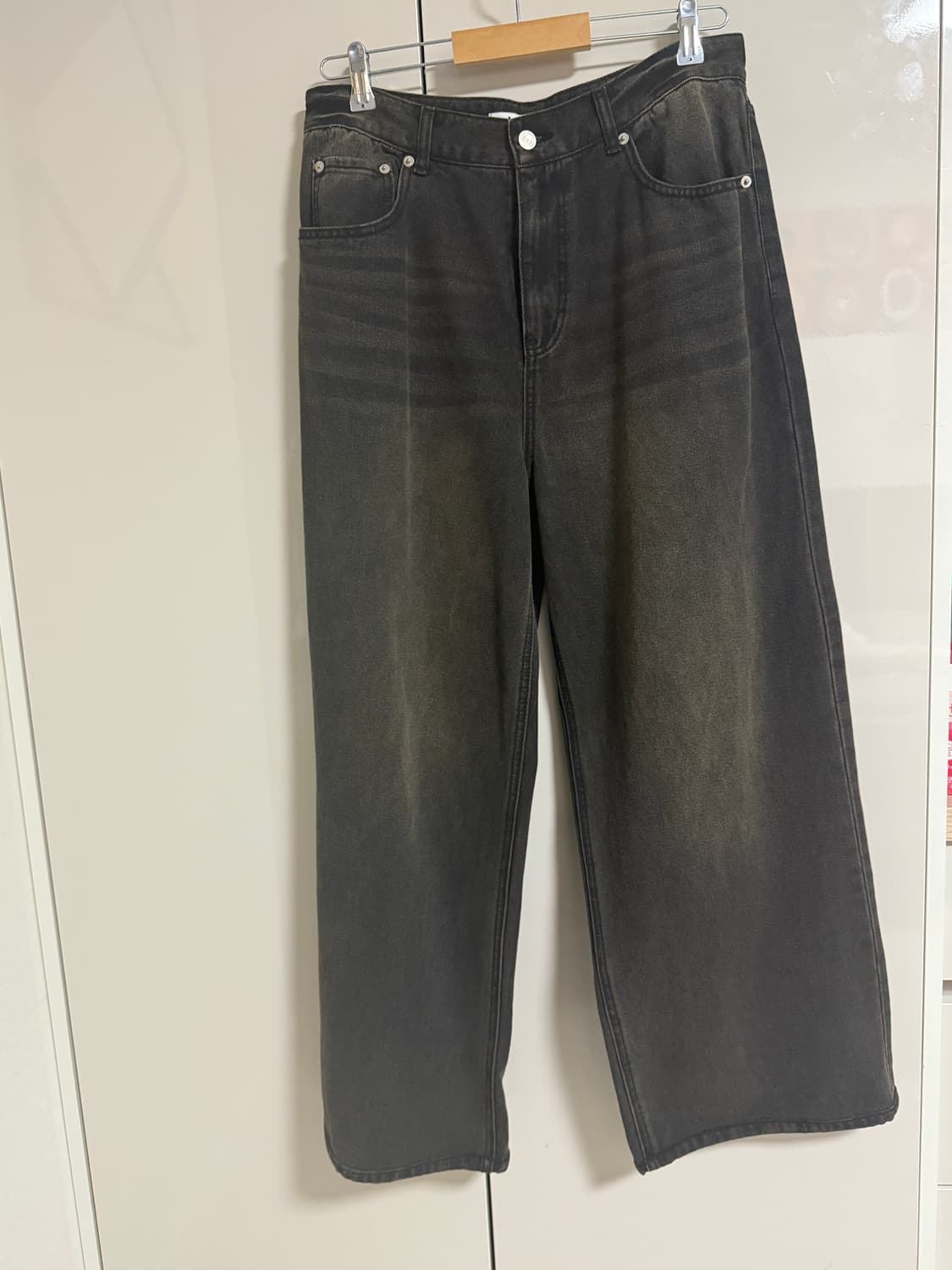 비바스튜디오 와이드 데님팬츠 블랙 상품이미지2