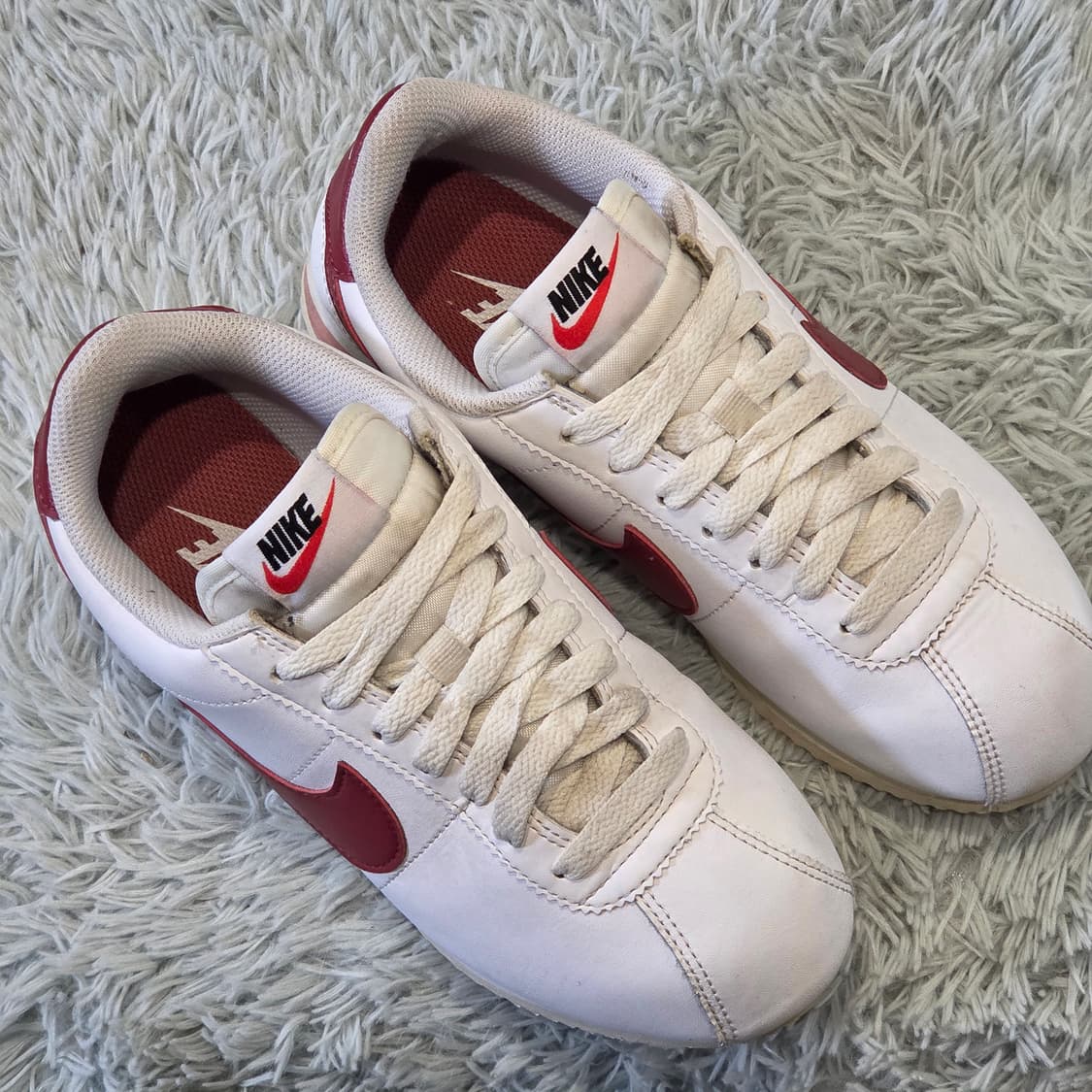 3q-27:나이키 코르테즈 클래식 레드/화이트 (23cm) 상품이미지5