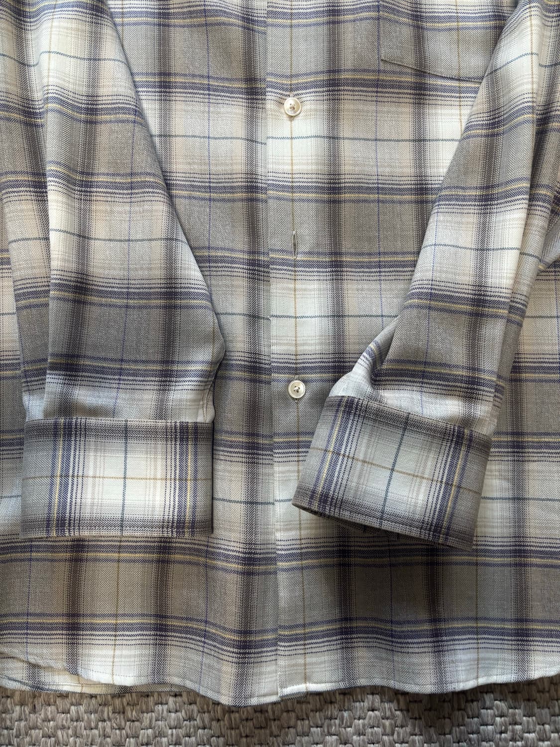 4사이즈) 오라리 체크셔츠 23aw 브라운 상품이미지3