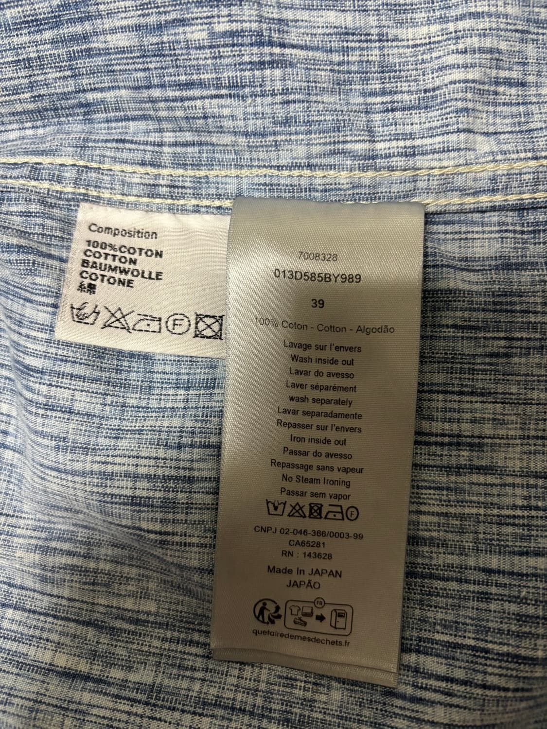 [네고많이가능] 정품 디올 오블리크 카스리 데님 셔츠 자켓 상품이미지2