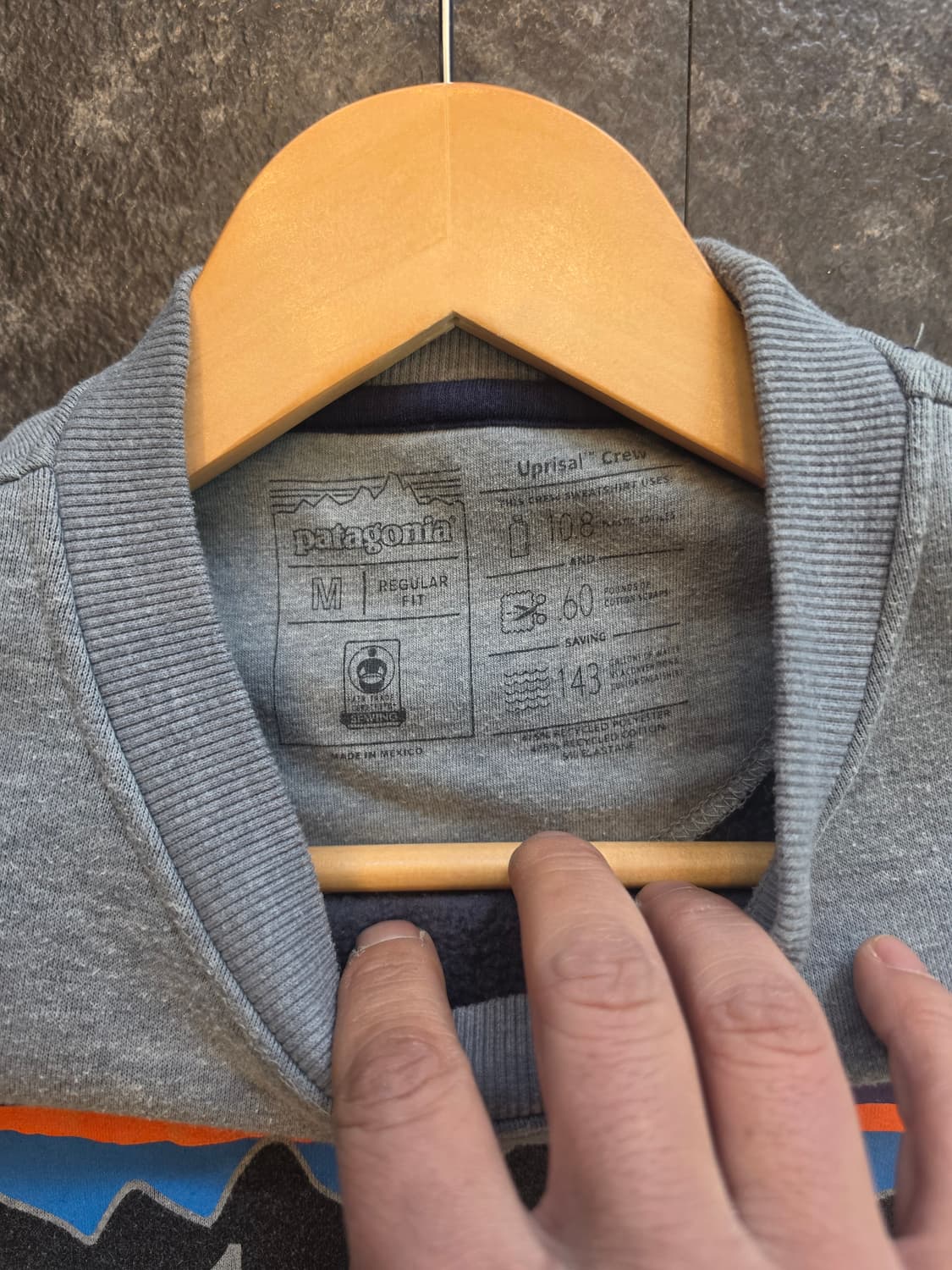 파타고니아 기모 회색 맨투맨 -M 상품이미지4