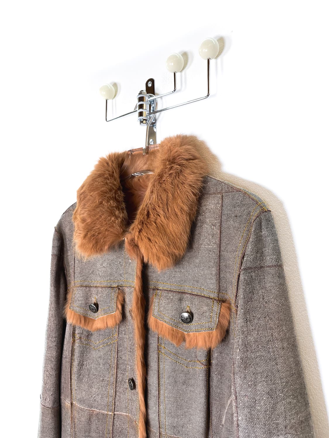 빈티지 토끼털 래빗퍼 자켓 상품이미지2