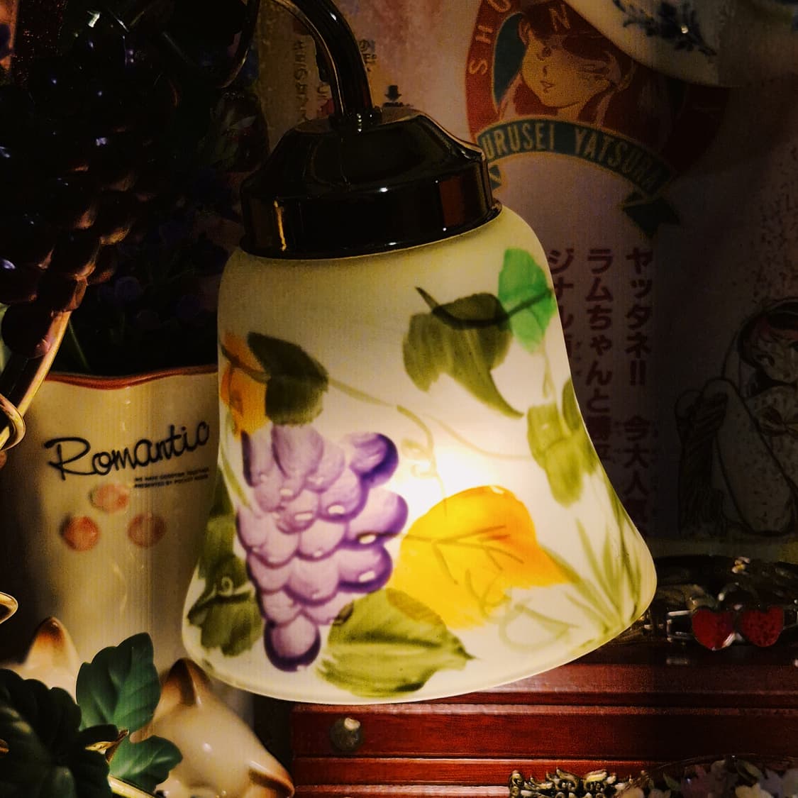 90s 일본 레트로 포도 넝쿨 글라스 터치 조명 상품이미지8