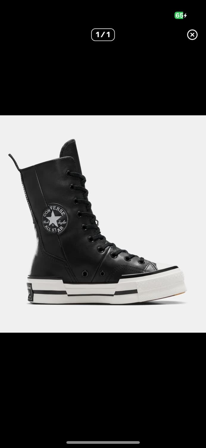 !!!!!구해요!!!!!!컨버스 척 70 플러스 엑스하이 레더 블랙 상품이미지1