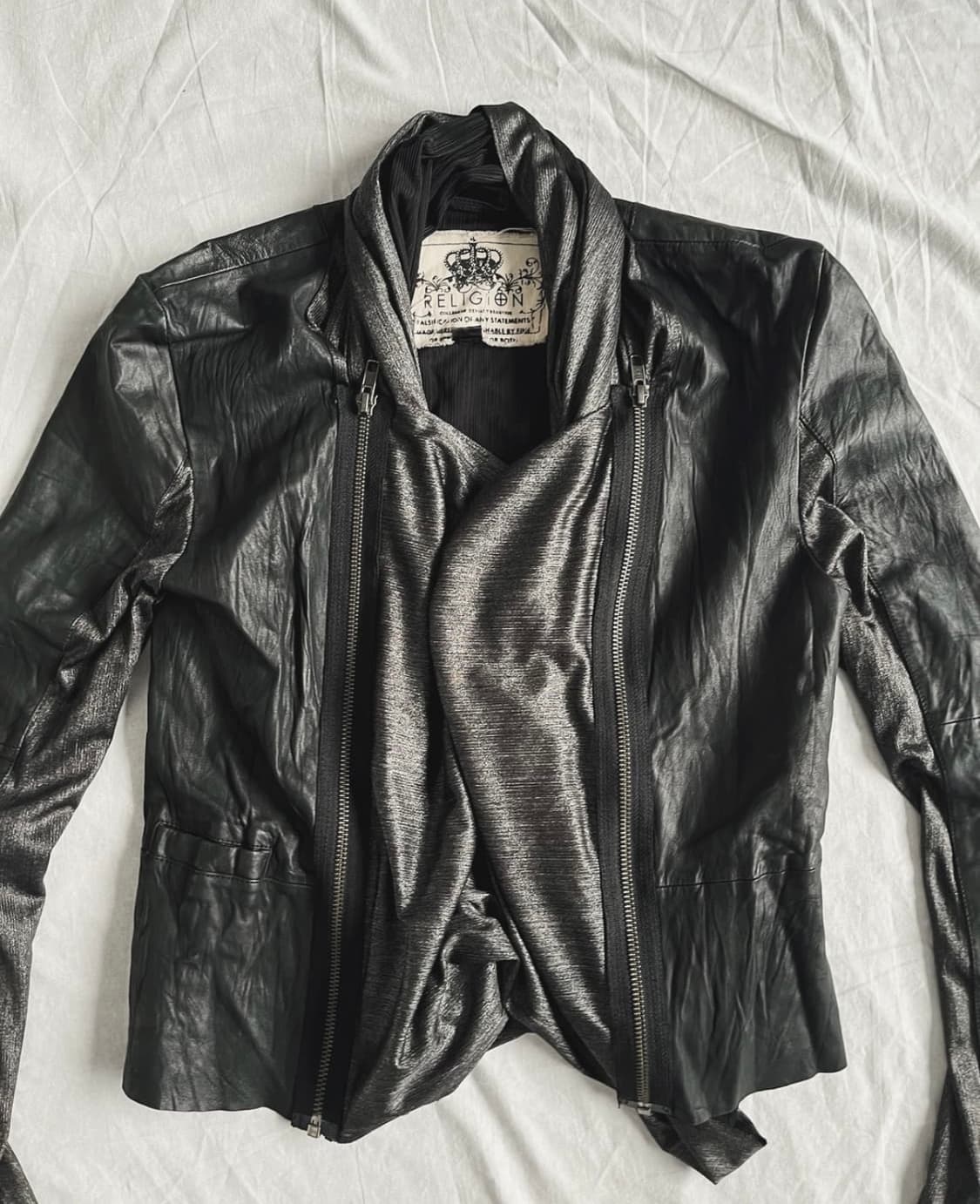 religion 고딕 드레이프 숄 집업 자켓 상품이미지5