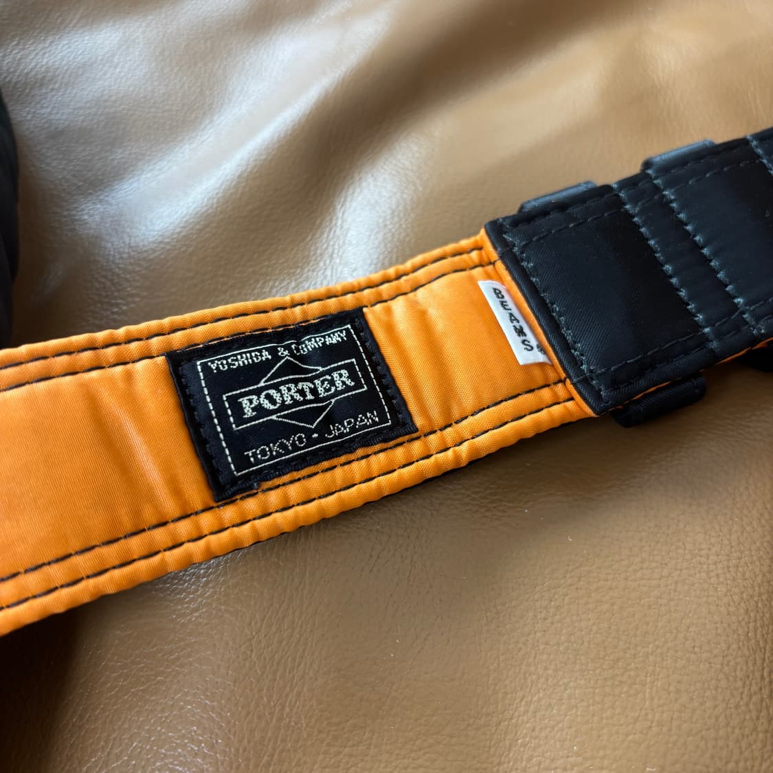 PORTER BEAMS 포터 빔즈 콜라보 탱커 벨트 블랙 오렌지 상품이미지4