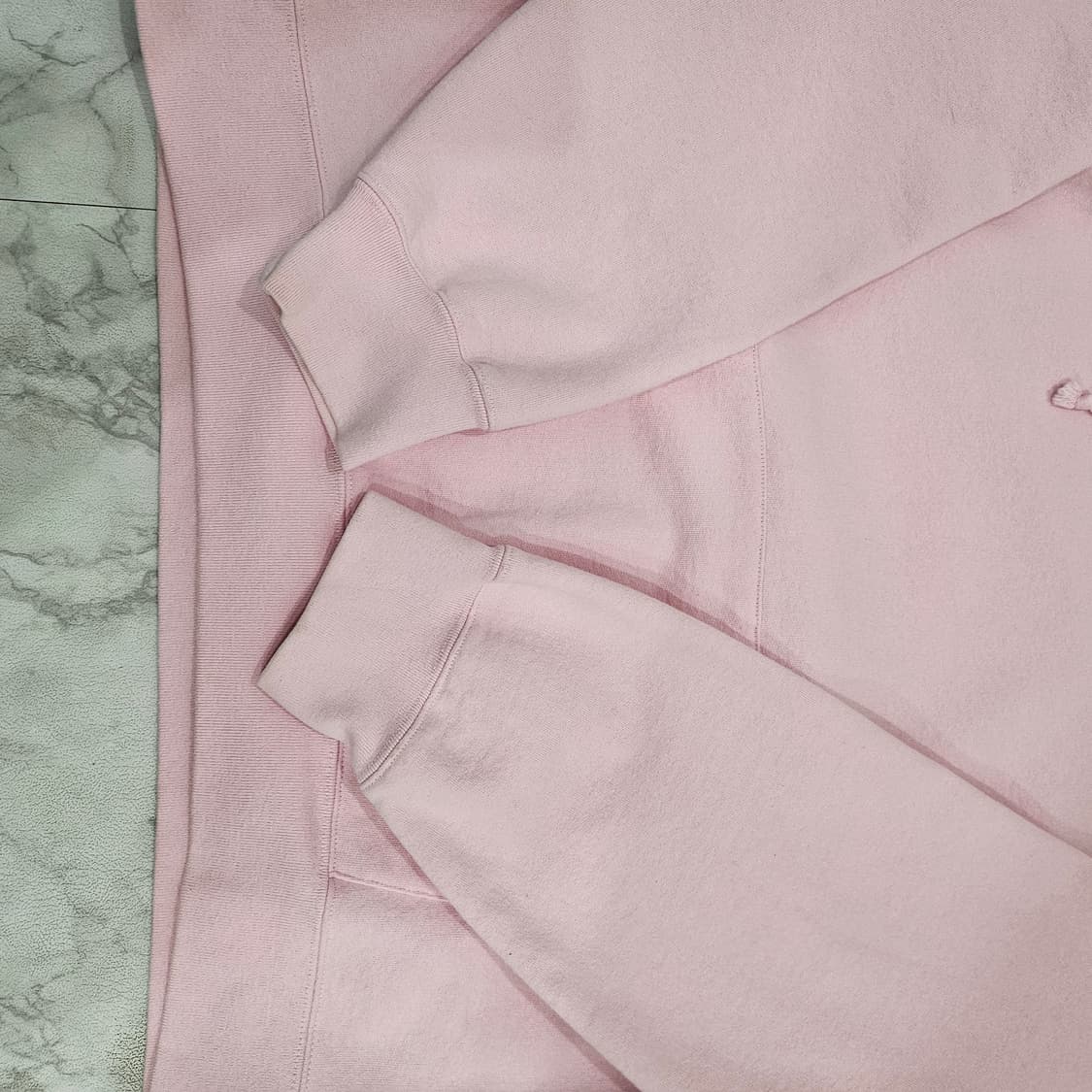 정품 슈프림 x 버버리 미들로고 핑크 후드티 상품이미지4