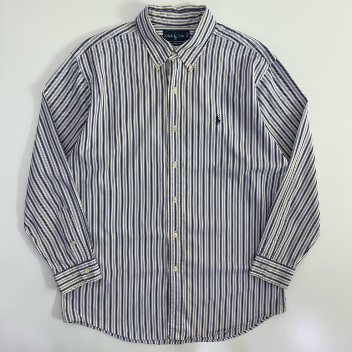 Polo  폴로 랄프로렌 자수 코튼 커스텀핏 스트라이프 셔츠 상품이미지1