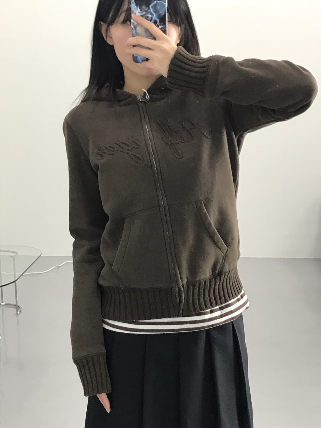 Tommy Hilfiger Brown Zip Up Hoodies 상품이미지2