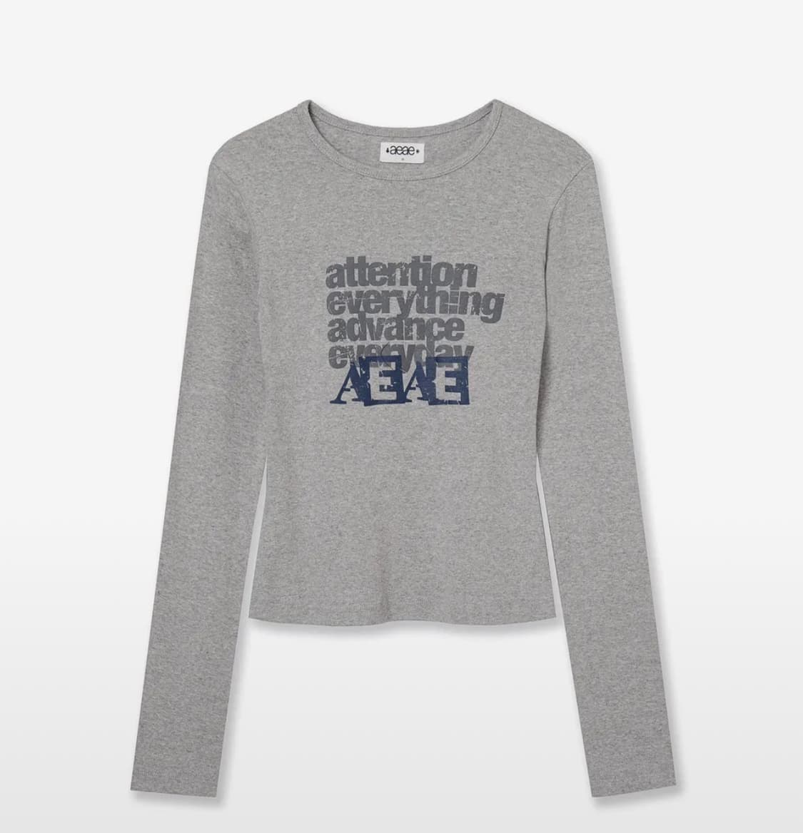 aeae  ATTENTION L/S [MELANGE GREY]  상품이미지1