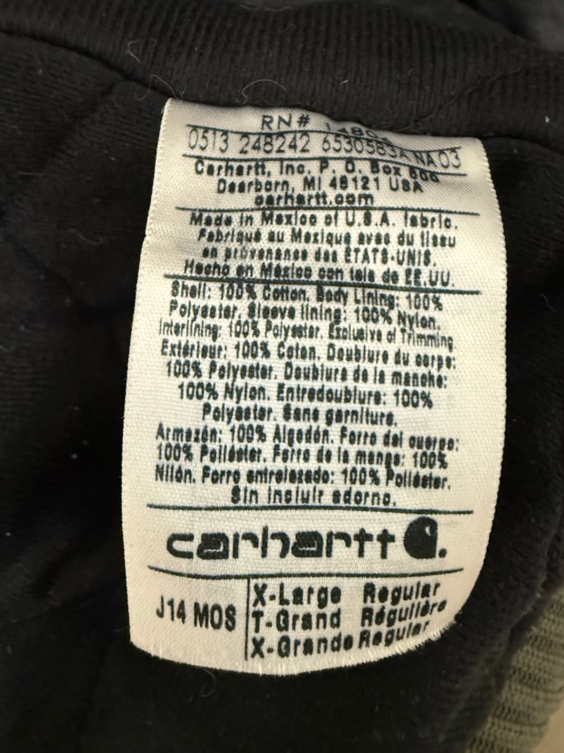 칼하트 J14 MOS 디트로이트 자켓 XL  상품이미지3