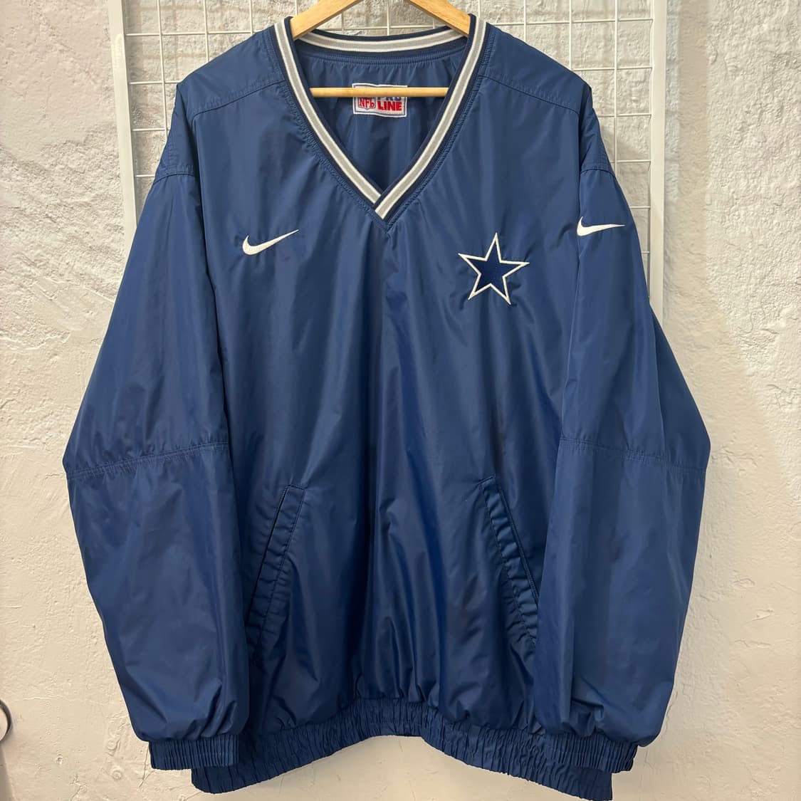 90s 나이키 X NFL 댈러스 카우보이스 네이비 리버시블 웜업 XL 상품이미지6