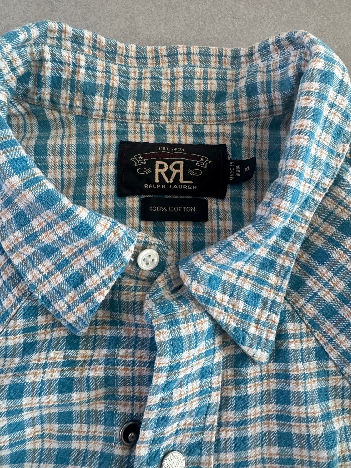 RRL plaid westren shirt XL 상품이미지1