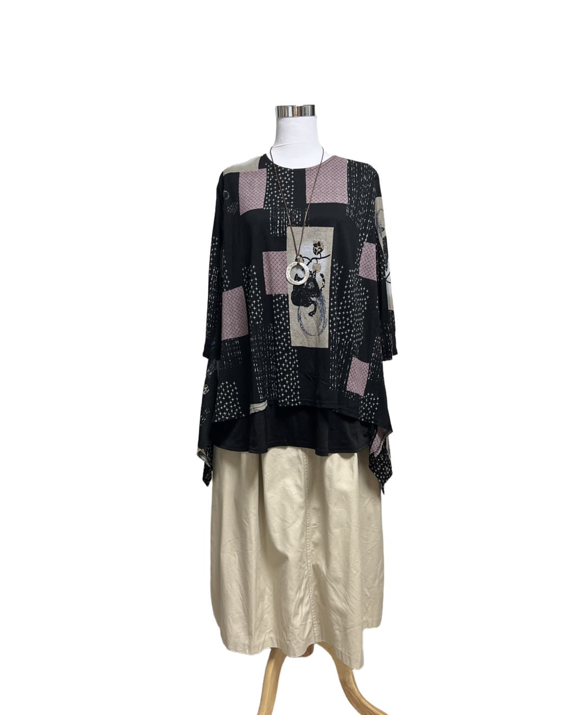 Cats printing layered top 상품이미지5